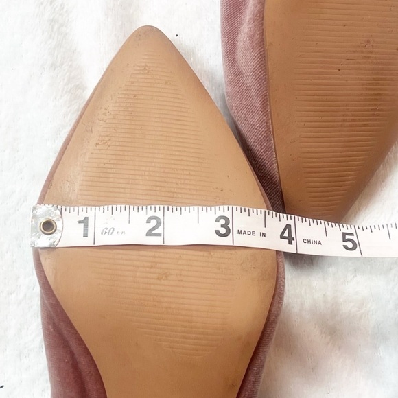 ASOS Velvet Slingback Mules Heels Pointy Toe Pink Women’s Size 8 - Picture 8 of 9